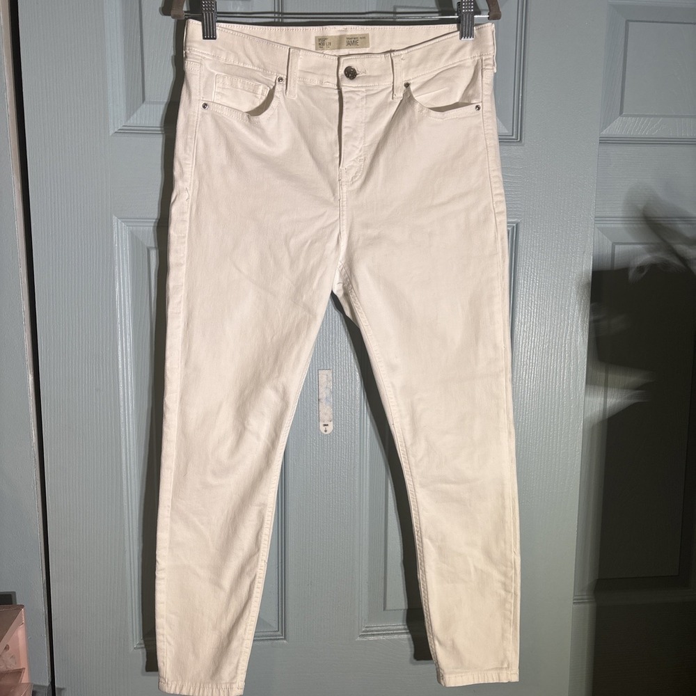 Topshop Moto Petite Jamie White Jeans Sz 30/28‎